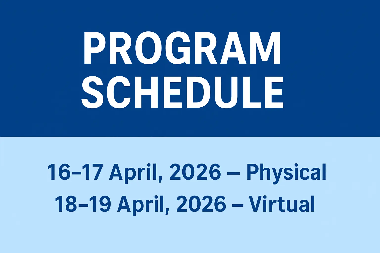 Program Schedule Sail Society